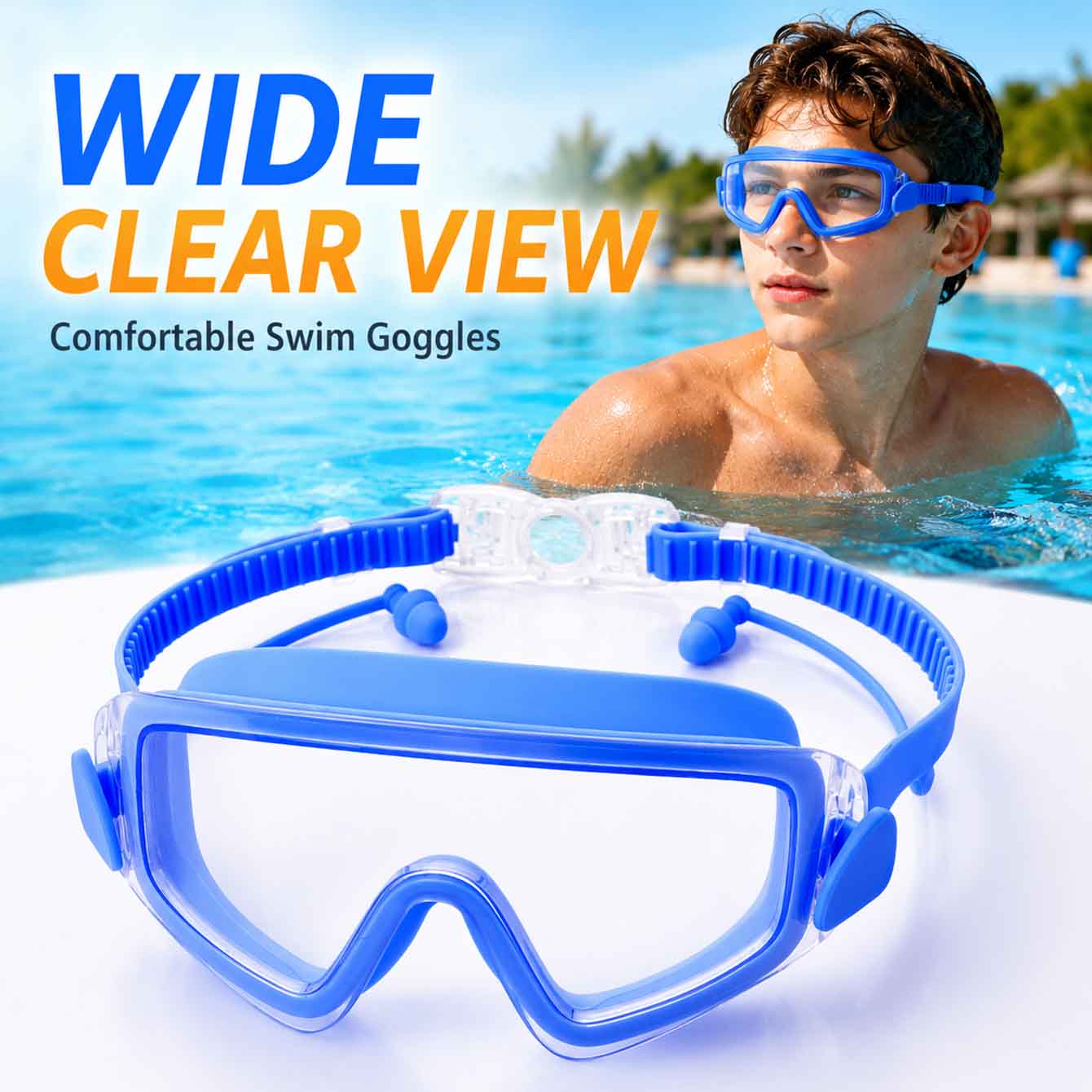 1PC Yüzme Gözlüğü Gençler için - Snorkel Dry Top incelemesi ve fiyatı