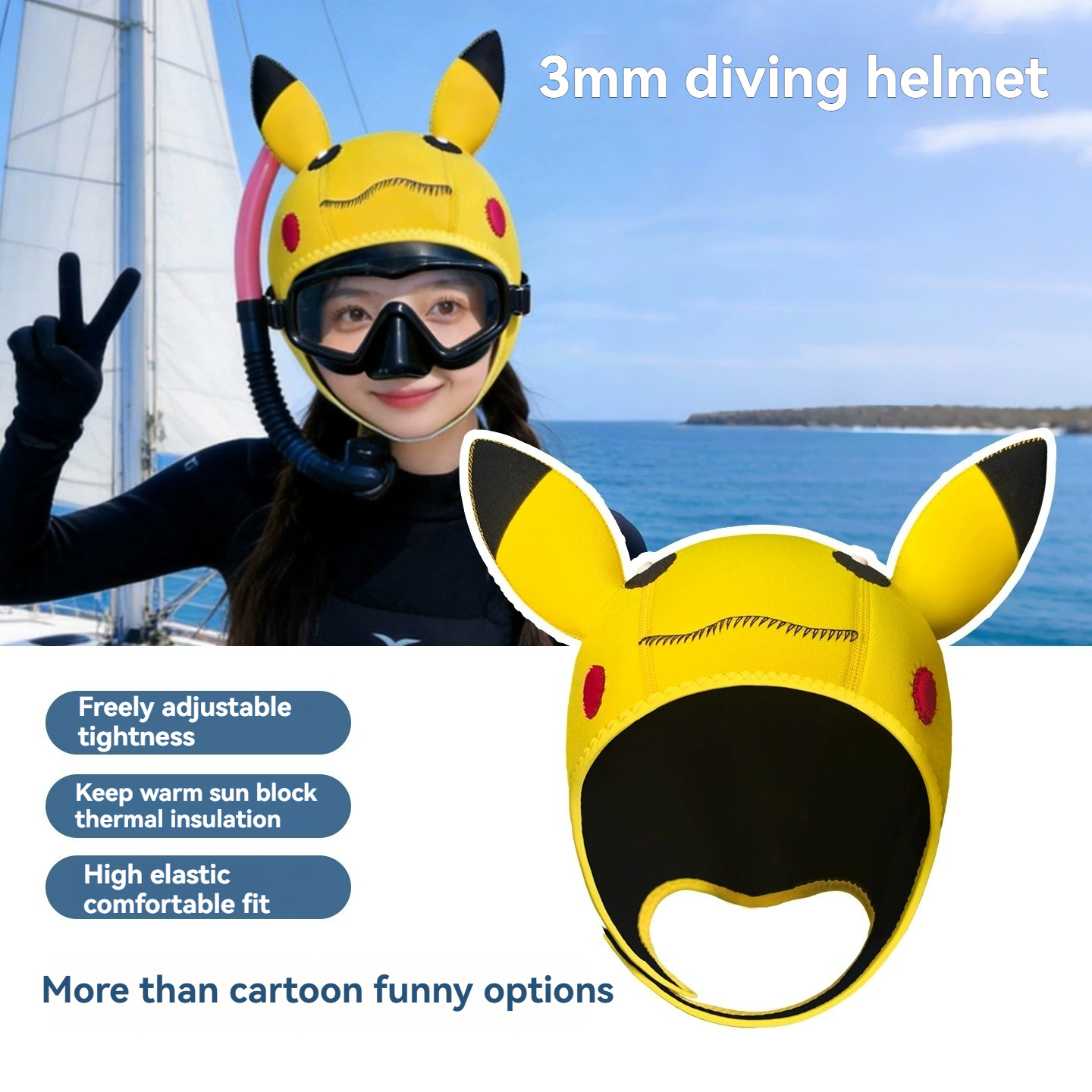 3mm Neopren Sevimli Karikatür  - Snorkel Dry Top incelemesi ve fiyatı